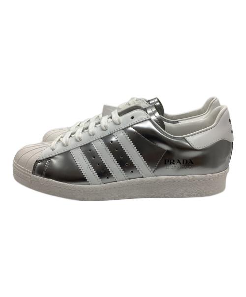 adidas（アディダス）adidas (アディダス) PRADA (プラダ) SUPER STAR シルバー サイズ:28 未使用品の古着・服飾アイテム