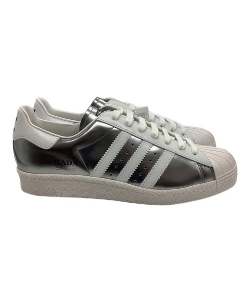 adidas（アディダス）adidas (アディダス) PRADA (プラダ) SUPER STAR シルバー サイズ:28 未使用品の古着・服飾アイテム
