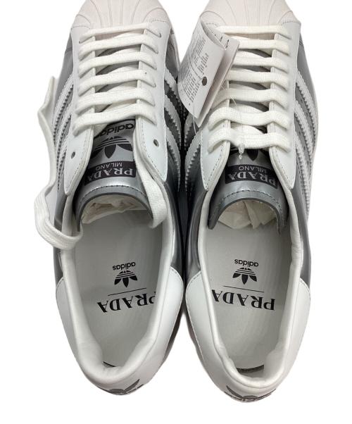 adidas（アディダス）adidas (アディダス) PRADA (プラダ) SUPER STAR シルバー サイズ:28 未使用品の古着・服飾アイテム