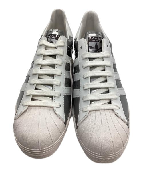 adidas（アディダス）adidas (アディダス) PRADA (プラダ) SUPER STAR シルバー サイズ:28 未使用品の古着・服飾アイテム