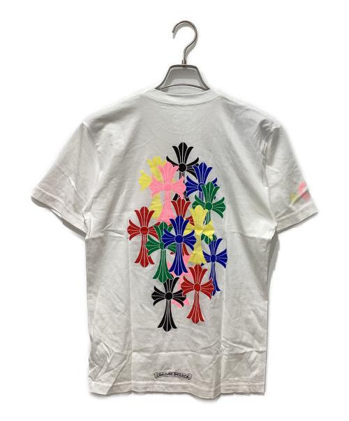 CHROME HEARTS（クロムハーツ）CHROME HEARTS (クロムハーツ) Multi Cross Cemetery Tee胸ポケットTシャツ ホワイト サイズ:Mの古着・服飾アイテム