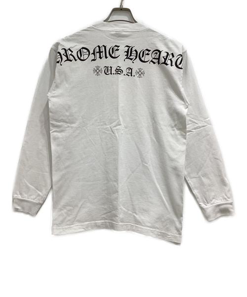 CHROME HEARTS（クロムハーツ）CHROME HEARTS (クロムハーツ) 長袖カットソー ホワイト サイズ:Mの古着・服飾アイテム