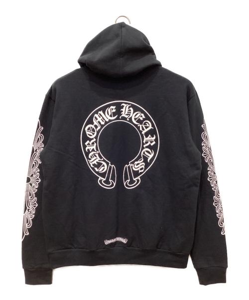 CHROME HEARTS（クロムハーツ）CHROME HEARTS (クロムハーツ) ホースシュープリントパーカー ブラック サイズ:Mの古着・服飾アイテム