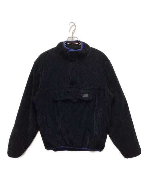 stussy（ステューシー）stussy (ステューシー) Corduroy Mock Pullover ブラック サイズ:Lの古着・服飾アイテム