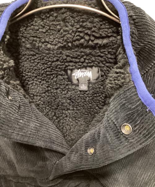 stussy（ステューシー）stussy (ステューシー) Corduroy Mock Pullover ブラック サイズ:Lの古着・服飾アイテム