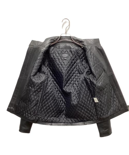 HORN WORKS（ホーンワークス）HORN WORKS (ホーンワークス) シングルライダースジャケット ブラック サイズ:Mの古着・服飾アイテム
