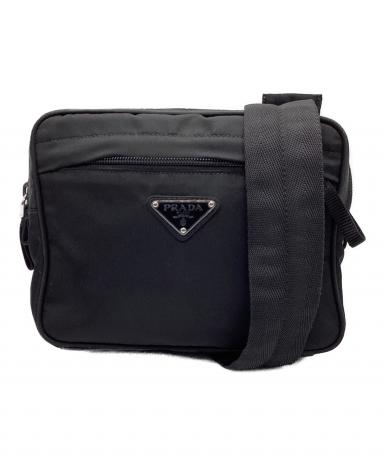 PRADA プラダ ボディバッグ ウエストバッグ ブラック 2VL001 中古・古着通販】PRADA (プラダ) ナイロンウエストバッグ ブラック