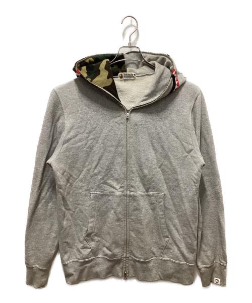 A BATHING APE（アベイシングエイプ）A BATHING APE (アベイシングエイプ) シャークフルジップパーカー グレー サイズ:Ｌの古着・服飾アイテム