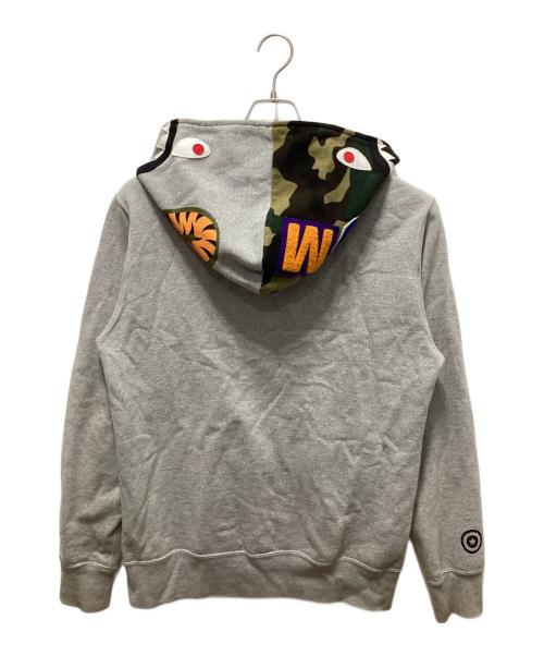 A BATHING APE（アベイシングエイプ）A BATHING APE (アベイシングエイプ) シャークフルジップパーカー グレー サイズ:Ｌの古着・服飾アイテム