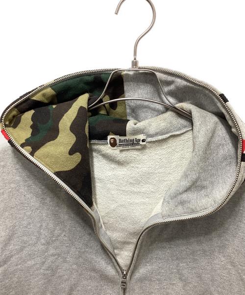 A BATHING APE（アベイシングエイプ）A BATHING APE (アベイシングエイプ) シャークフルジップパーカー グレー サイズ:Ｌの古着・服飾アイテム