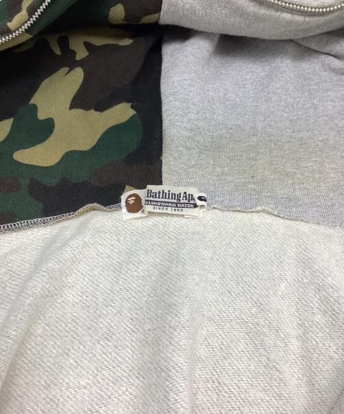 A BATHING APE（アベイシングエイプ）A BATHING APE (アベイシングエイプ) シャークフルジップパーカー グレー サイズ:Ｌの古着・服飾アイテム