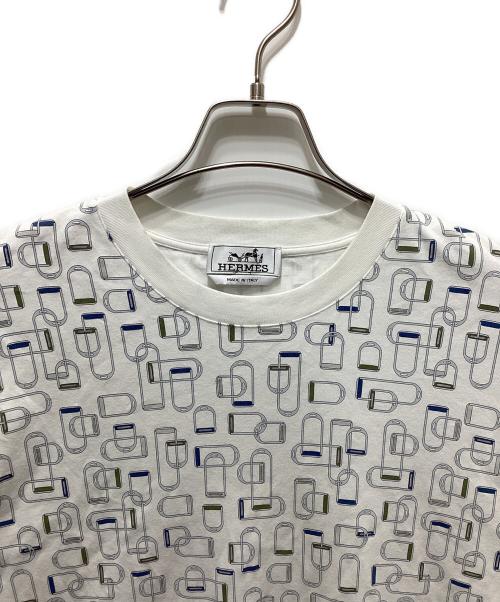 HERMES（エルメス）HERMES (エルメス) Etriers Elastiques TEE ホワイト サイズ:Lの古着・服飾アイテム