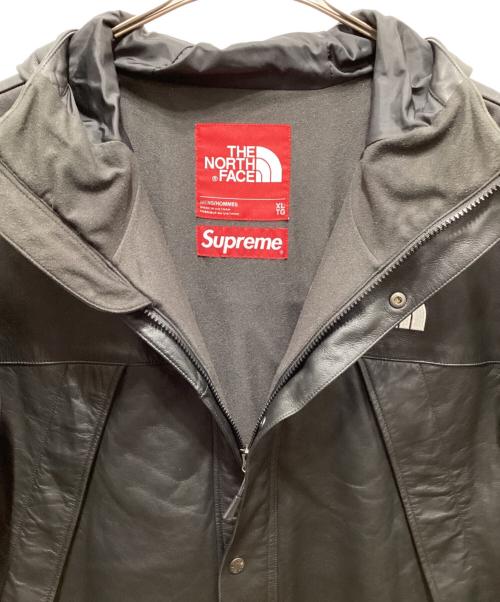 SUPREME（シュプリーム）Supreme (シュプリーム) THE NORTH FACE (ザ ノース フェイス) Leather Mountain Parka ブラック サイズ:XLの古着・服飾アイテム