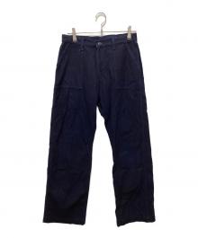 MOMOTARO JEANS（桃太郎ジーンズ）の古着「インディゴバックサテンベイカーパンツ」｜インディゴ