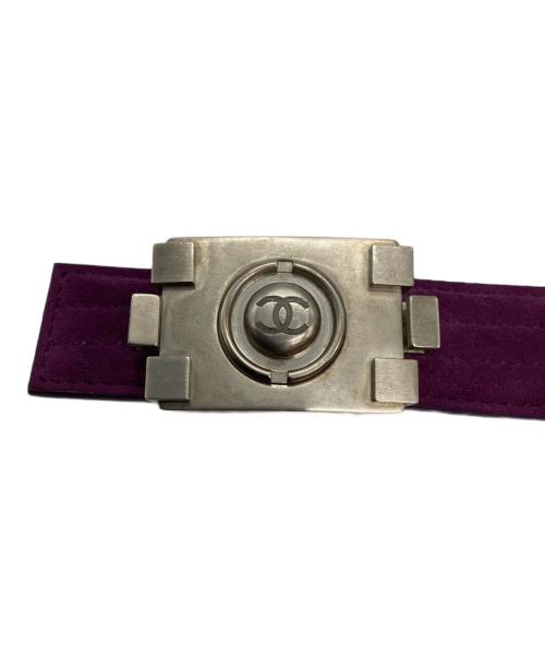 CHANEL（シャネル）CHANEL (シャネル) ココマークバックルベルト パープル サイズ:80/32の古着・服飾アイテム