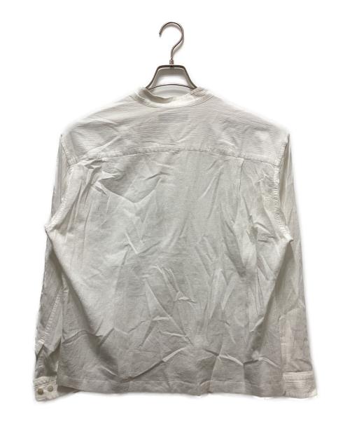 ISSEY MIYAKE MEN（イッセイミヤケメン）ISSEY MIYAKE MEN (イッセイミヤケメン) シワ加工バンドカラーシャツ ホワイト サイズ:3の古着・服飾アイテム