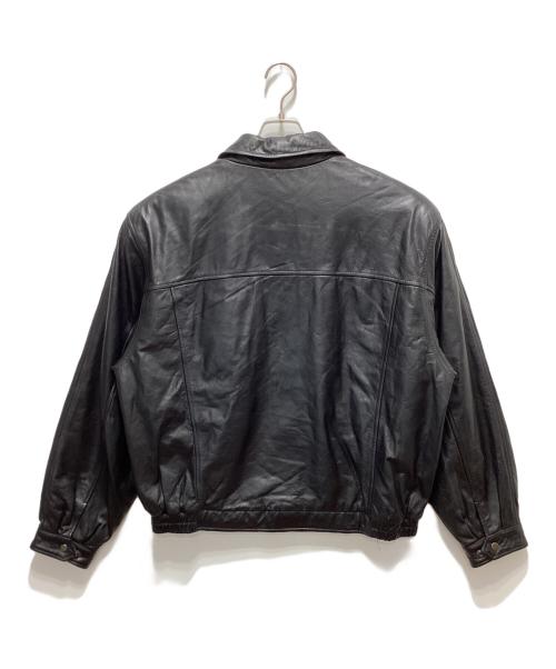 craft&barrow（クラフトアンドバロー）CRAFT&BARROW (クラフトアンドバロー) レザージャケット ブラック サイズ:Lの古着・服飾アイテム