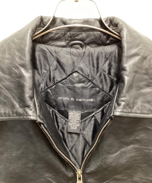 craft&barrow（クラフトアンドバロー）CRAFT&BARROW (クラフトアンドバロー) レザージャケット ブラック サイズ:Lの古着・服飾アイテム