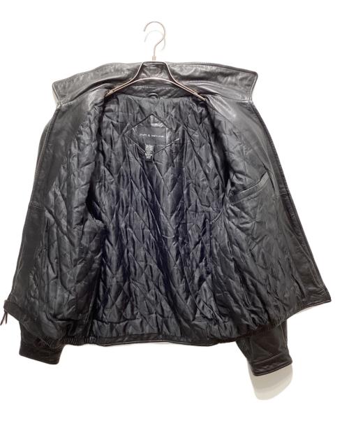 craft&barrow（クラフトアンドバロー）CRAFT&BARROW (クラフトアンドバロー) レザージャケット ブラック サイズ:Lの古着・服飾アイテム