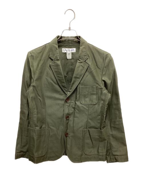 COMME des GARCONS SHIRT（コムデギャルソンシャツ）COMME des GARCONS SHIRT (コムデギャルソンシャツ) コットンテーラードジャケット カーキ サイズ:Sの古着・服飾アイテム