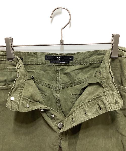 STONE ISLAND（ストーンアイランド）STONE ISLAND (ストーンアイランド) ピケストレートパンツ グリーン サイズ:Ｗ30の古着・服飾アイテム
