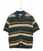 KITHキス）の古着「Thompson Crochet Buttondown」｜グリーン