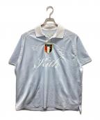 KITHキス）の古着「Kith Shadow Stripe Marcel Soccer Top」｜スカイブルー