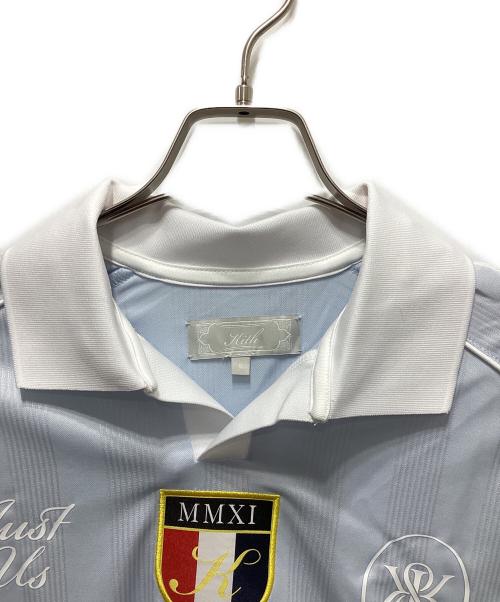 KITH（キス）KITH (キス) Kith Shadow Stripe Marcel Soccer Top スカイブルー サイズ:Ｓの古着・服飾アイテム