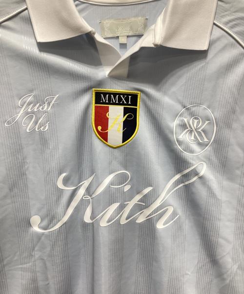 KITH（キス）KITH (キス) Kith Shadow Stripe Marcel Soccer Top スカイブルー サイズ:Ｓの古着・服飾アイテム
