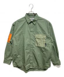A BATHING APE（アベイシングエイプ）の古着「ミリタリーシャツ」｜オリーブ
