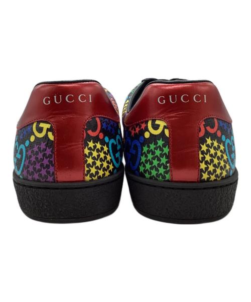 GUCCI（グッチ）GUCCI (グッチ) GG サイケデリック ローカットスニーカー ブラック サイズ:6の古着・服飾アイテム