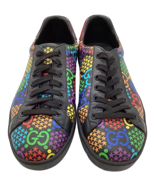 GUCCI（グッチ）GUCCI (グッチ) GG サイケデリック ローカットスニーカー ブラック サイズ:6の古着・服飾アイテム