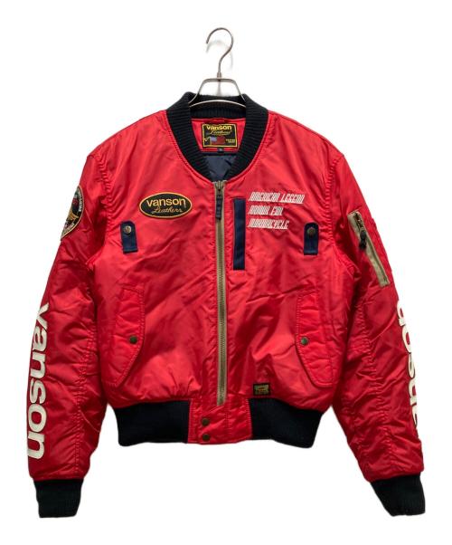 VANSON（バンソン）VANSON (バンソン) MA-1ジャケット レッド サイズ:Ｍの古着・服飾アイテム
