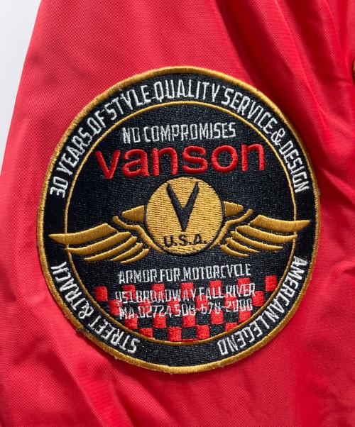 VANSON（バンソン）VANSON (バンソン) MA-1ジャケット レッド サイズ:Ｍの古着・服飾アイテム