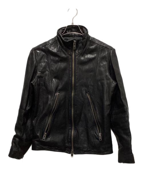 AVIREX（アヴィレックス）AVIREX (アヴィレックス) レザージャケット ブラック サイズ:Lの古着・服飾アイテム