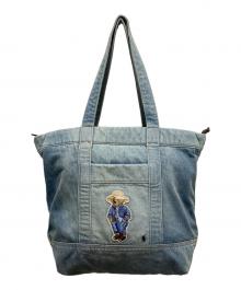 POLO RALPH LAUREN（ポロ・ラルフローレン）の古着「ポロベアデニムトートバッグ」｜インディゴ
