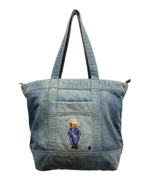 POLO RALPH LAUREN（ポロ・ラルフローレン）POLO RALPH LAUREN (ポロ・ラルフローレン) ポロベアデニムトートバッグ インディゴの古着・服飾アイテム