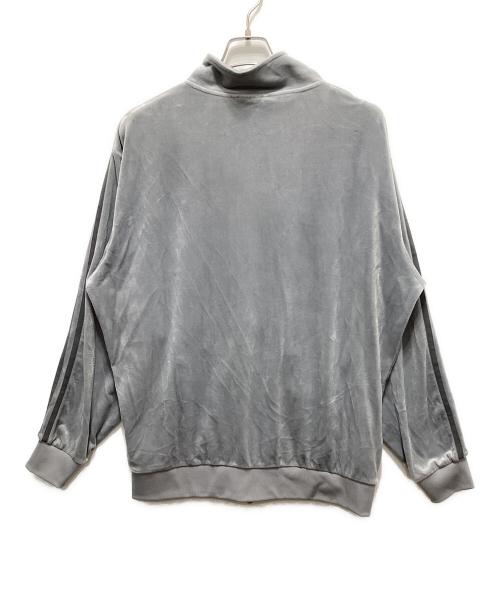 adidas（アディダス）adidas (アディダス) ベッケンバウアー ベロア トラックジャケット グレー サイズ:Lの古着・服飾アイテム