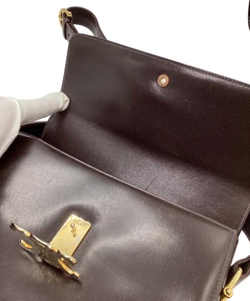 CELINE（セリーヌ）CELINE (セリーヌ) マカダムショルダーバッグ ブラウンの古着・服飾アイテム