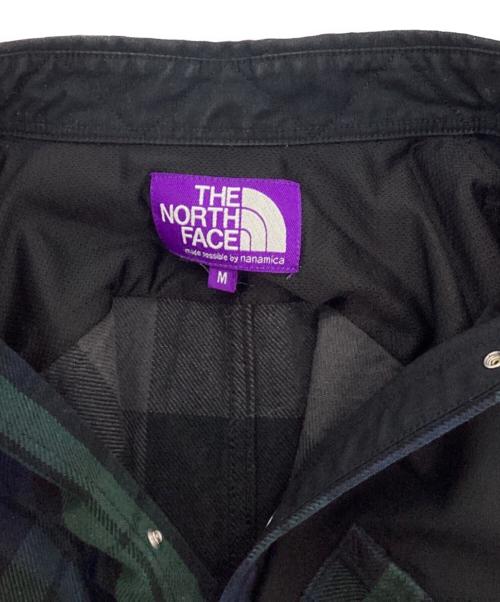 THE NORTHFACE PURPLELABEL（ザ・ノースフェイス パープルレーベル）THE NORTHFACE PURPLELABEL (ザ・ノースフェイス パープルレーベル) Plaid Patchwork Shirt ブラック サイズ:Mの古着・服飾アイテム