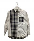 THE NORTHFACE PURPLELABELザ・ノースフェイス パープルレーベル）の古着「Plaid Patchwork Shirt」｜ホワイト