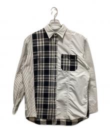 THE NORTHFACE PURPLELABEL（ザ・ノースフェイス パープルレーベル）の古着「Plaid Patchwork Shirt」｜ホワイト