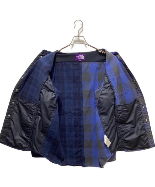 THE NORTHFACE PURPLELABEL（ザ・ノースフェイス パープルレーベル）THE NORTHFACE PURPLELABEL (ザ・ノースフェイス パープルレーベル) Plaid Patchwork Shirt ネイビー サイズ:Mの古着・服飾アイテム