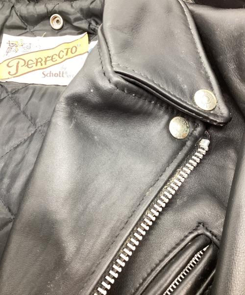 Schott（ショット）Schott (ショット) 618 ダブルライダースジャケット ブラック サイズ:36の古着・服飾アイテム