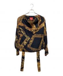 Vivienne Westwood RED LABEL（ヴィヴィアンウエストウッドレッドレーベル）の古着「総柄長袖ブラウス」｜ブラック