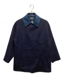 PAUL SMITH（ポールスミス）の古着「ウールリバー コート」｜グリーン