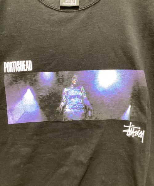 stussy（ステューシー）stussy (ステューシー) PORTISHEA コラボプリントTシャツ ブラック サイズ:Lの古着・服飾アイテム