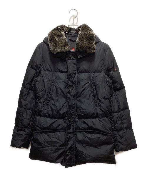 PEUTEREY（ピューテリー）PEUTEREY (ピューテリー) ラビットファーダウンジャケット ブラック サイズ:Sの古着・服飾アイテム
