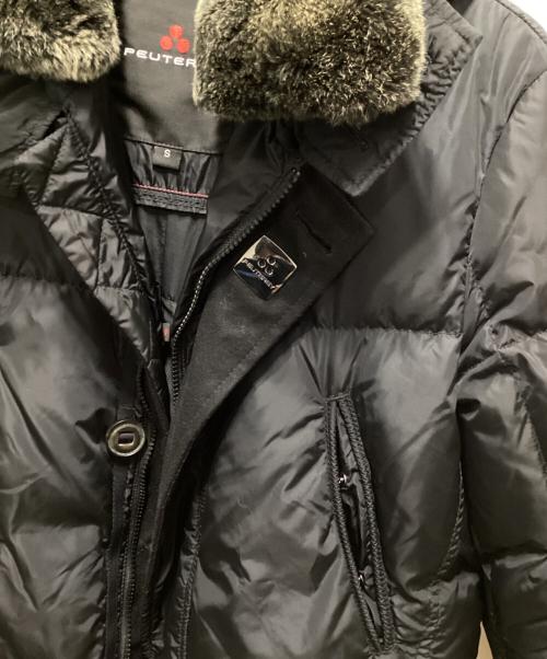 PEUTEREY（ピューテリー）PEUTEREY (ピューテリー) ラビットファーダウンジャケット ブラック サイズ:Sの古着・服飾アイテム