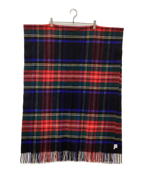 JOHNSTONS OF ELGIN（ジョンストンズ オブ エルガン）JOHNSTONS OF ELGIN (ジョンストンズ オブ エルガン) カシミヤチェック大判ストール レッドの古着・服飾アイテム